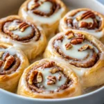 Homemade Maple Pecan Cinnamon Rolls recipe photo