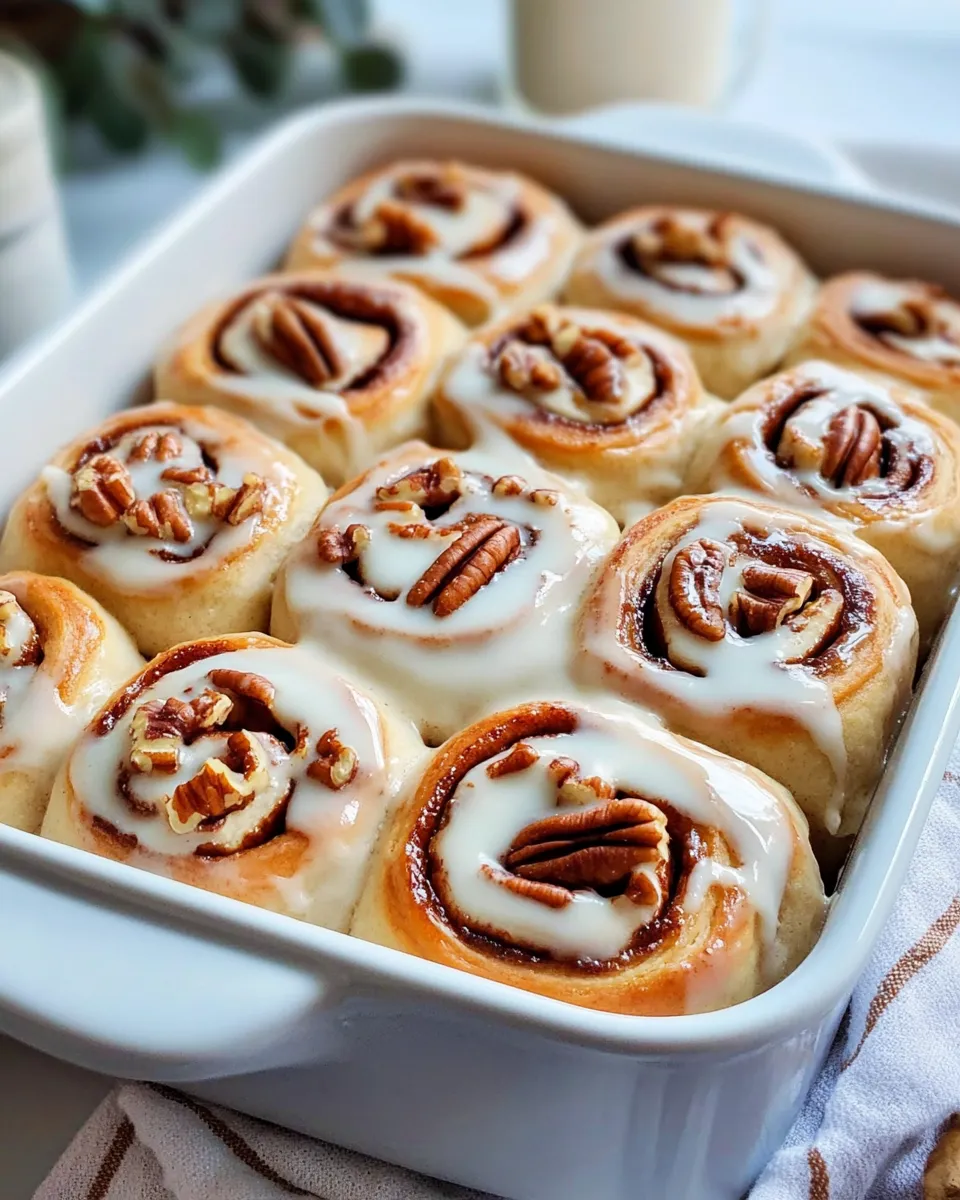 Delicious Maple Pecan Cinnamon Rolls plate image