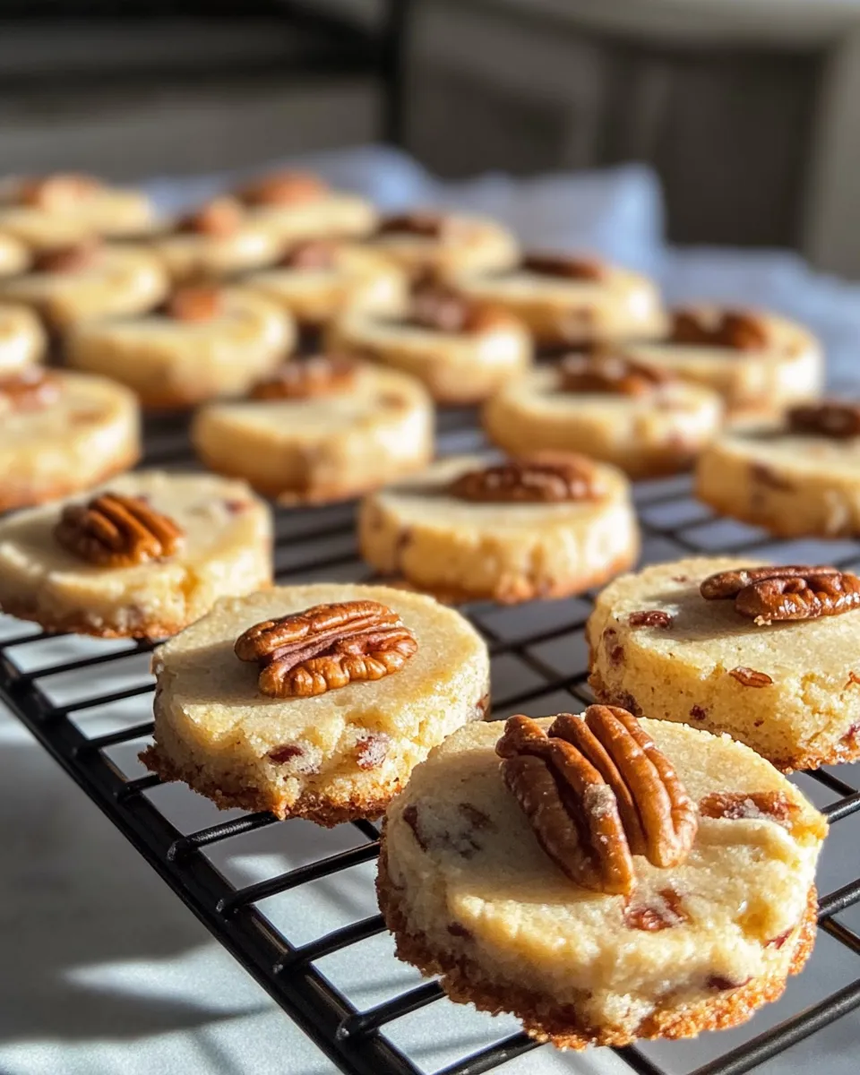Homemade Maple Pecan Shortbread Cookies food shot