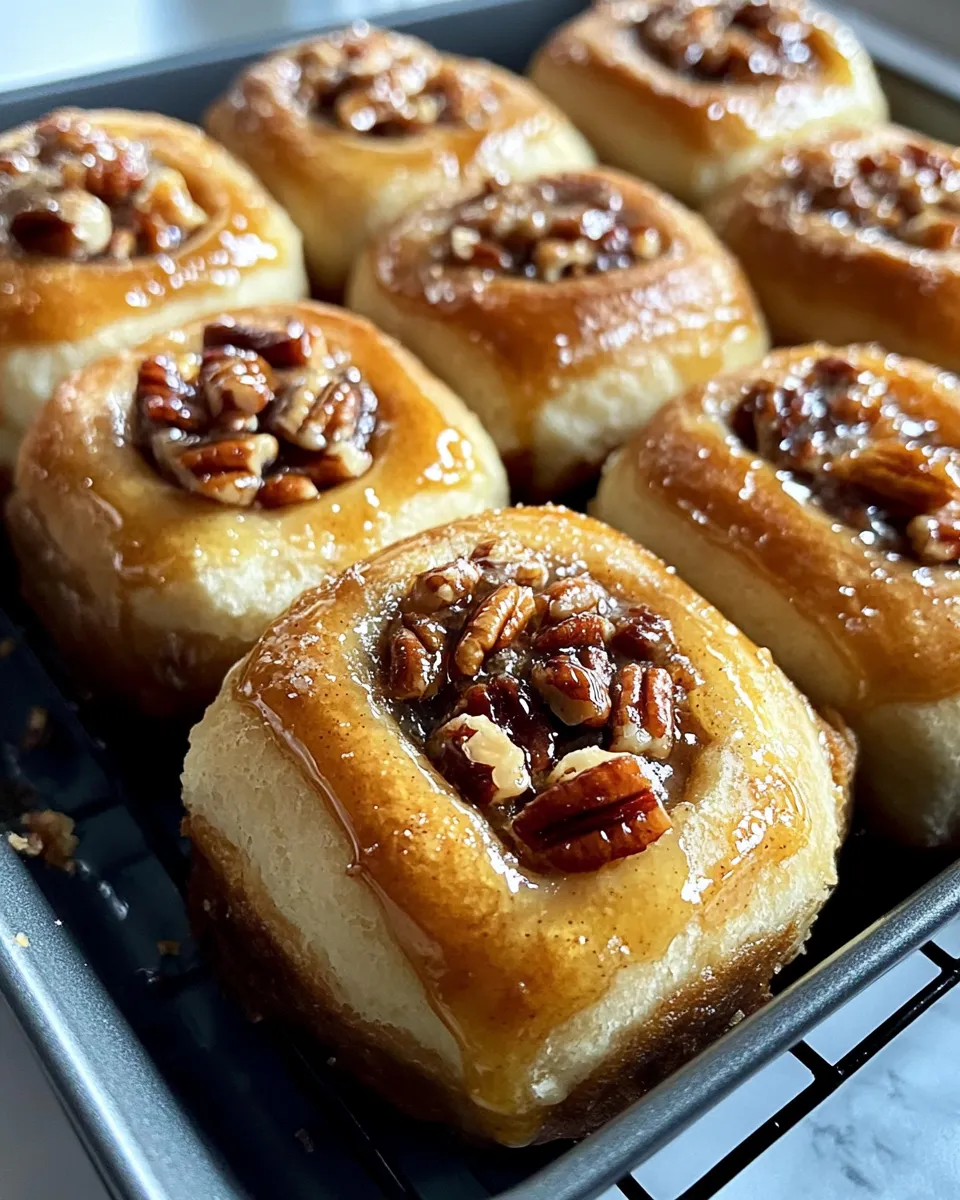 Easy Maple Pecan Sticky Buns food shot