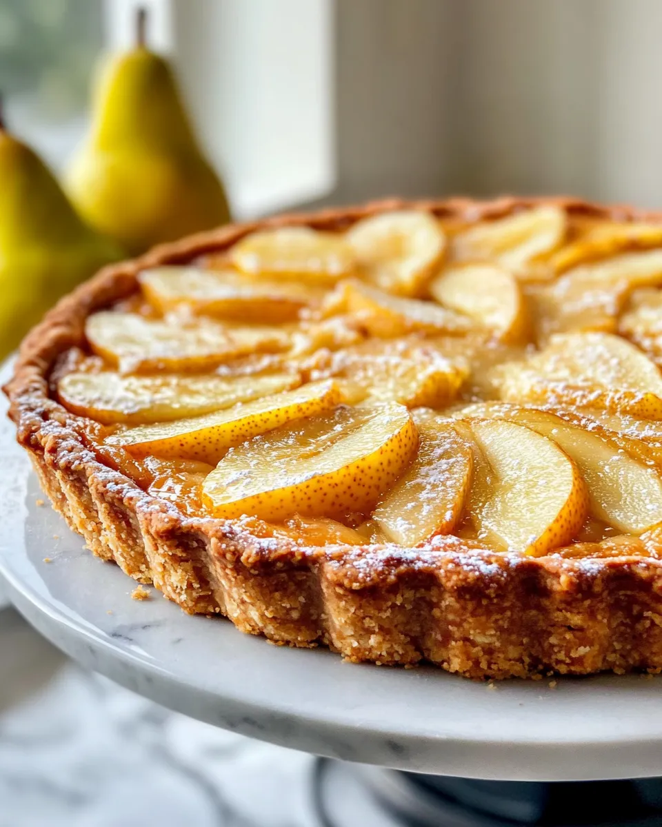 Homemade Pear-Almond Frangipane Tart photo