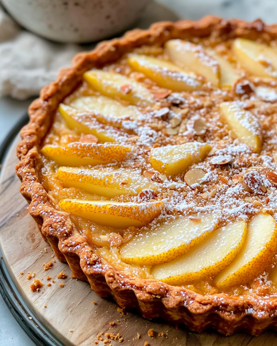 Easy Pear-Almond Frangipane Tart recipe photo