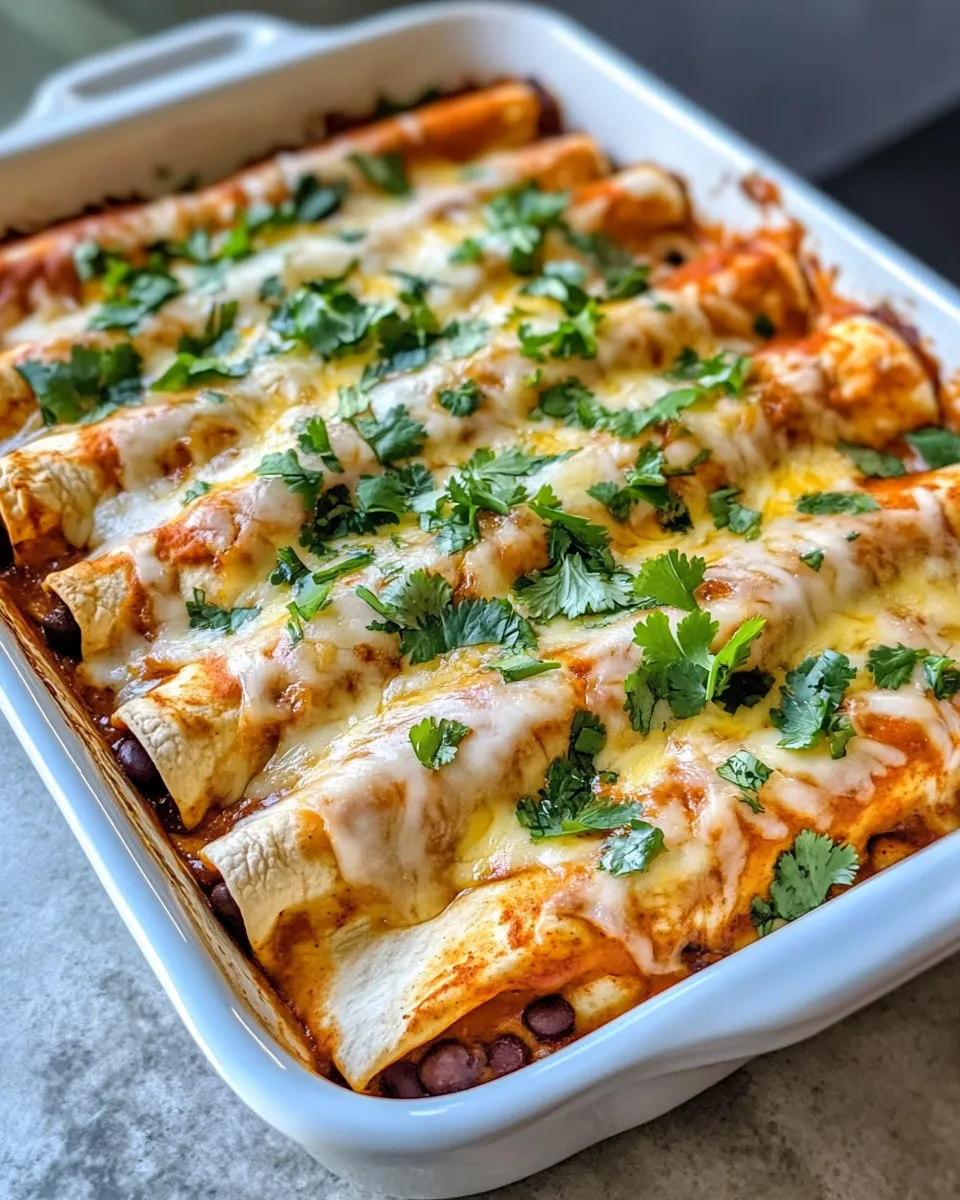 Easy Pumpkin Black Bean Enchiladas food shot
