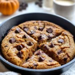 Homemade Pumpkin Chocolate Chip Skillet Cookie photo