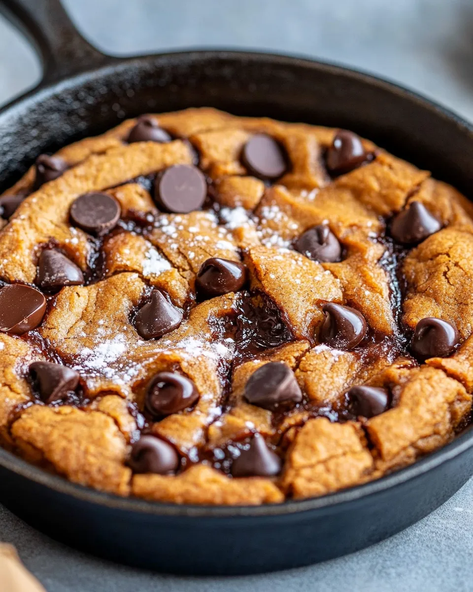 Classic Pumpkin Chocolate Chip Skillet Cookie recipe image