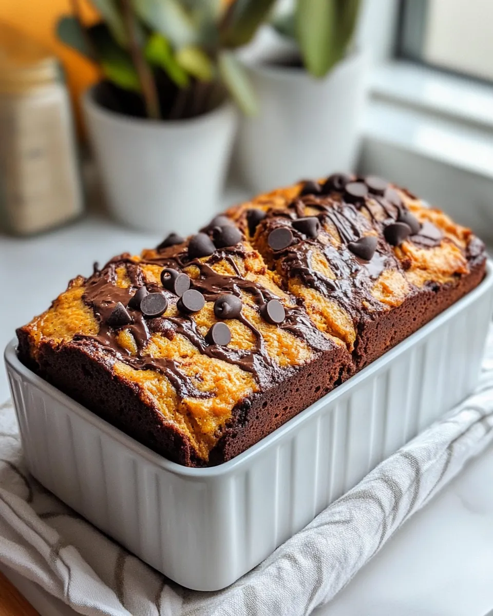 Delicious Pumpkin Chocolate Marble Loaf plate image