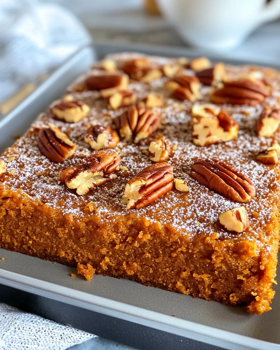 Easy Pumpkin Pecan Sheet Cake dish photo
