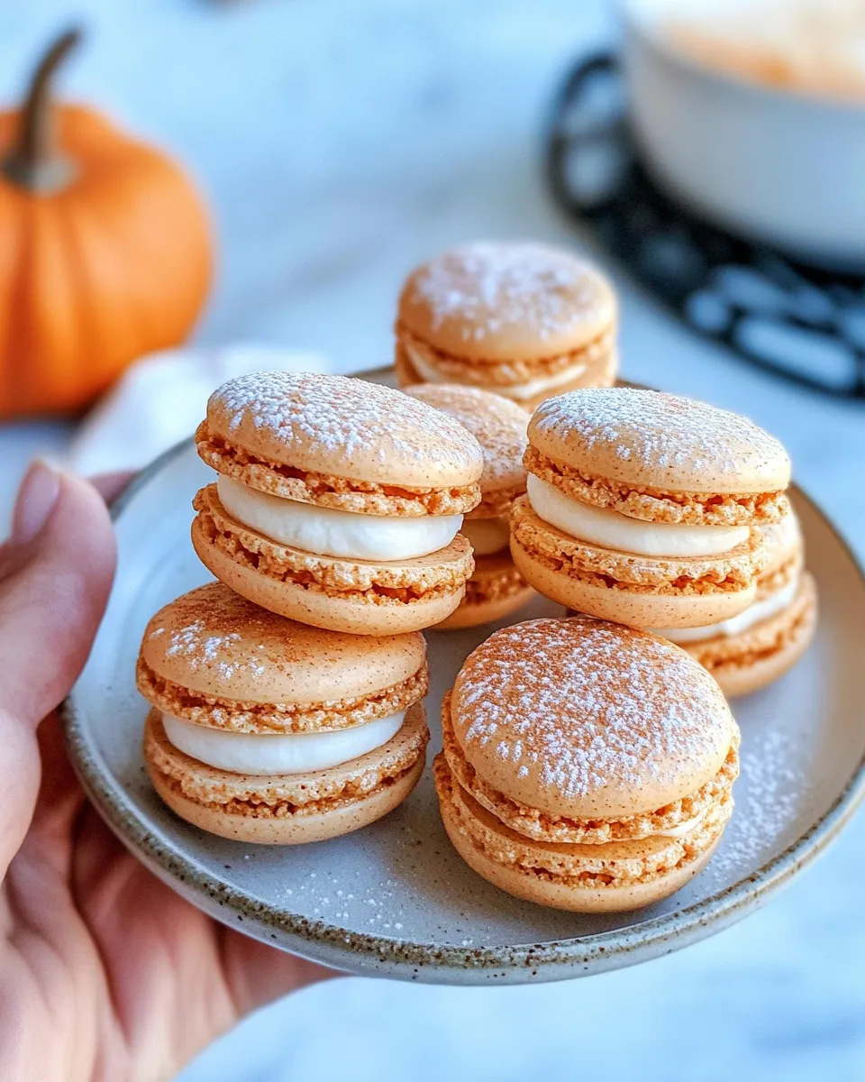 Easy Pumpkin Spice Macarons recipe photo