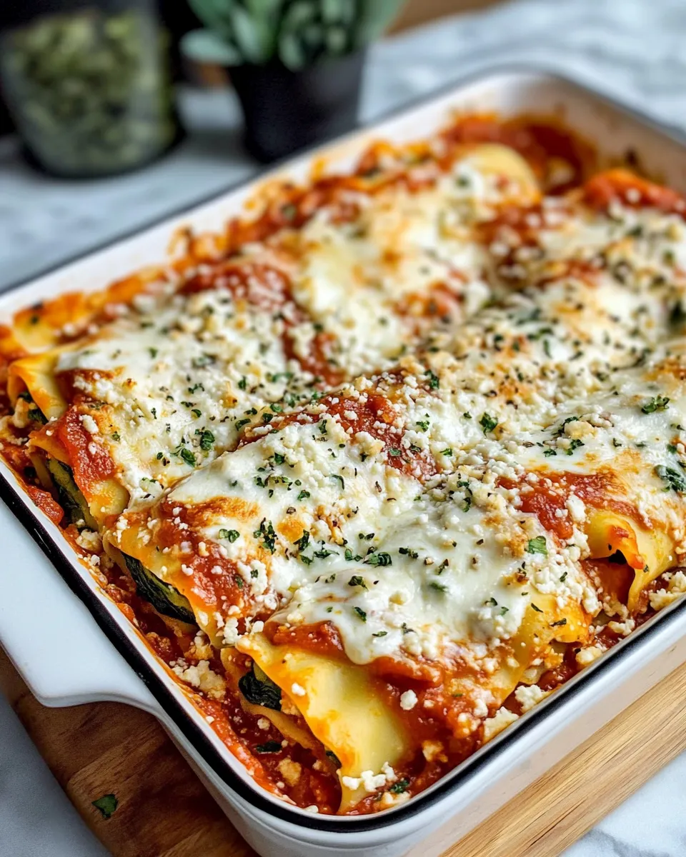 Easy Pumpkin Spinach Ricotta Lasagna Rolls food shot
