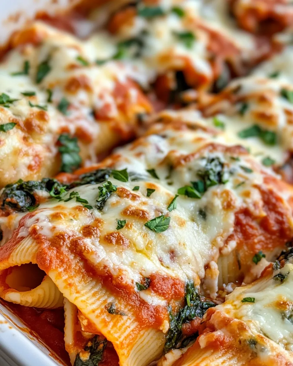 Easy Pumpkin Spinach Stuffed Shells dish photo