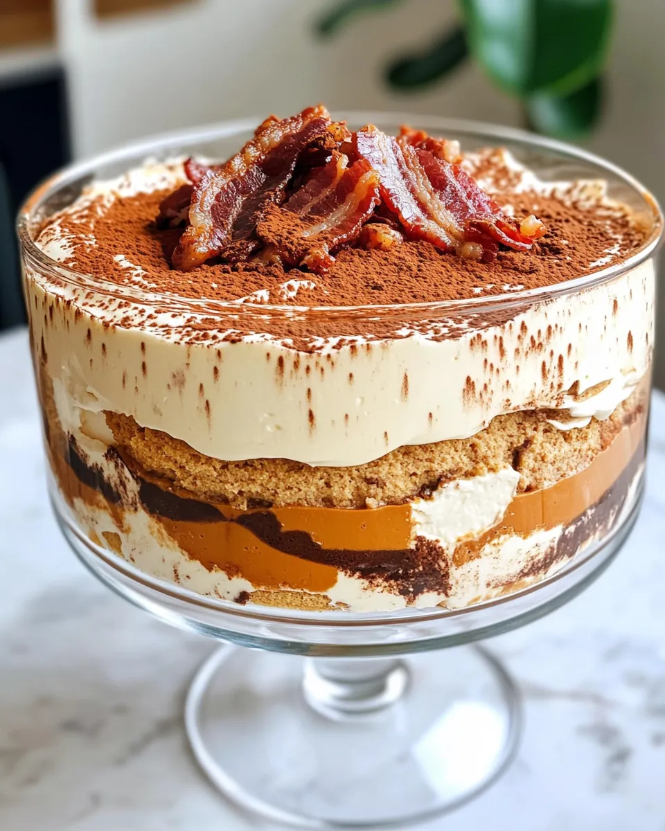 Delicious Pumpkin Tiramisu Trifle dish photo