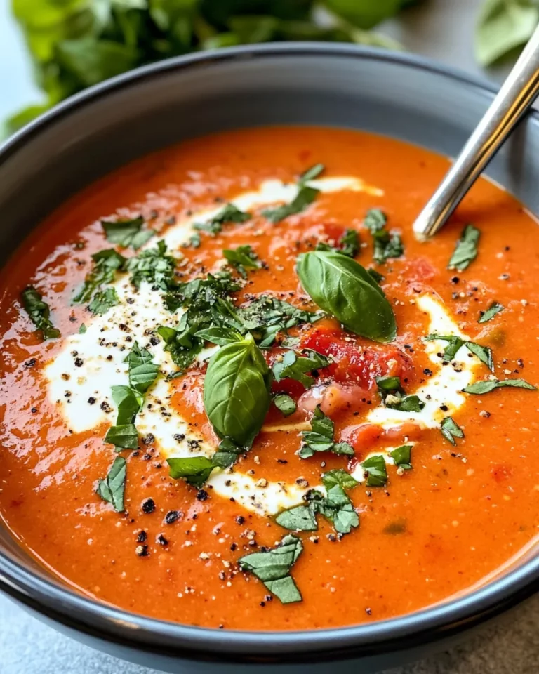 Homemade Roasted Red Pepper Tomato Bisque (Creamy) recipe photo