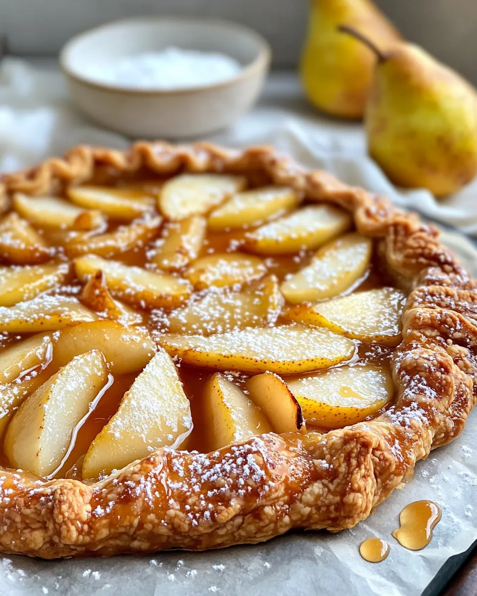 Easy Salted Caramel Pear Galette recipe photo