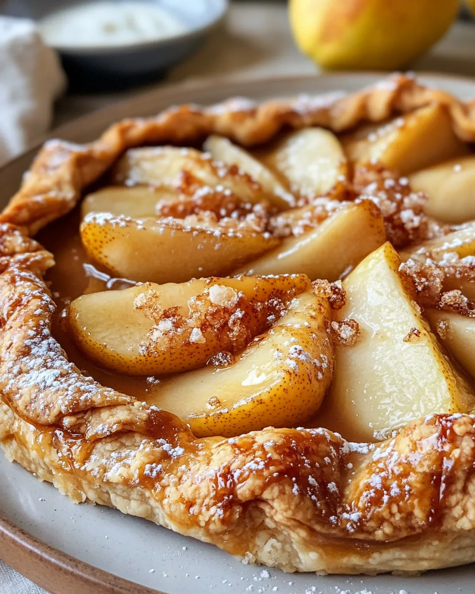 Delicious Salted Caramel Pear Galette dish photo