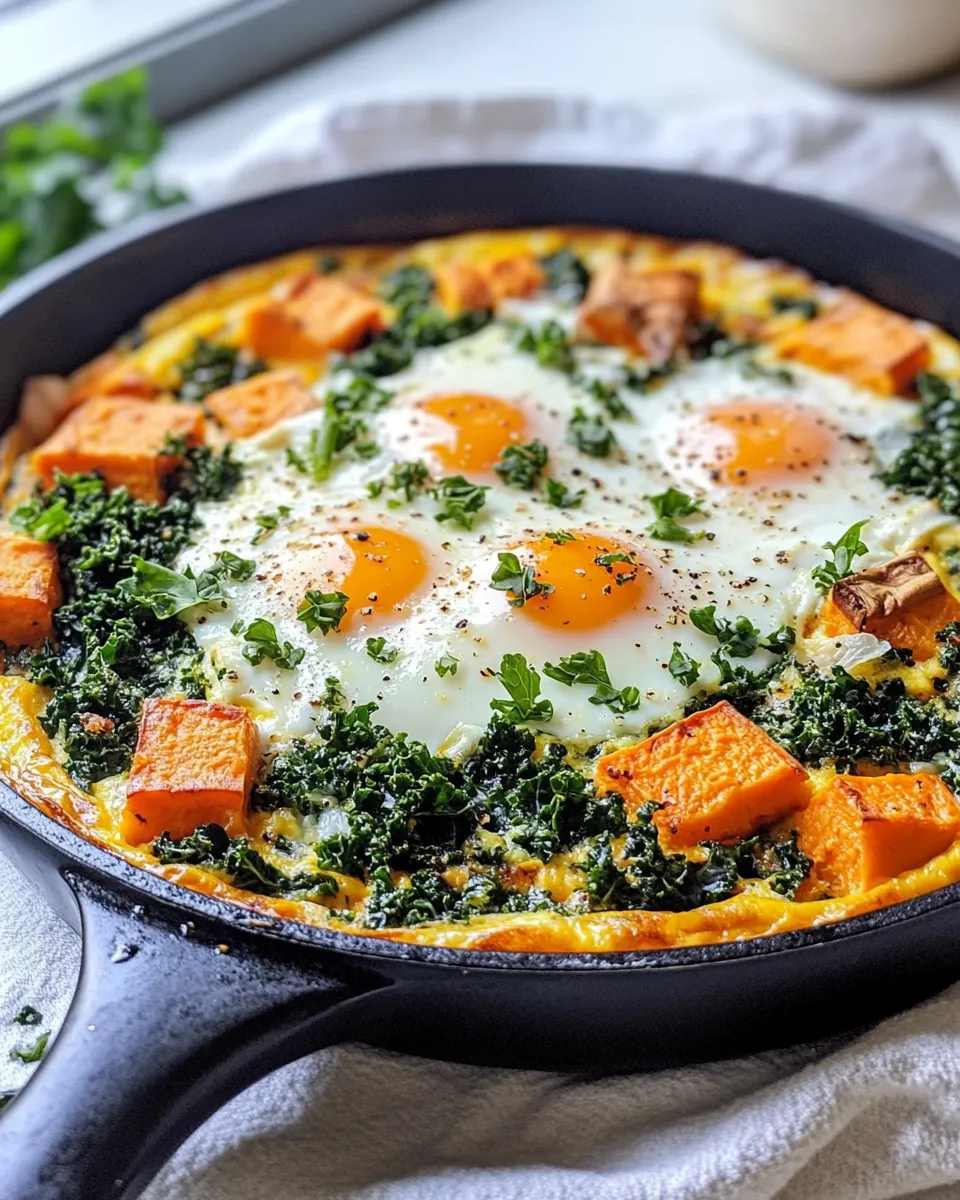 Classic Sweet Potato Kale Frittata dish photo
