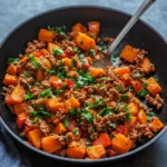 Homemade Sweet Potato Turkey Skillet recipe photo