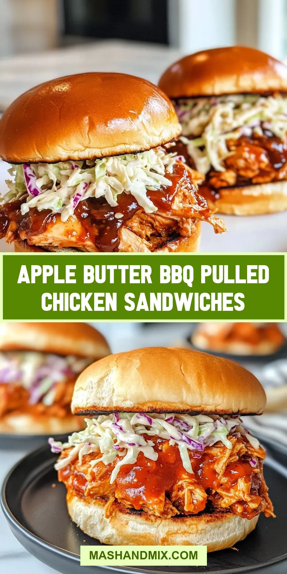 Easy Apple Butter Bbq Pulled Chicken Sandwiches Recipe