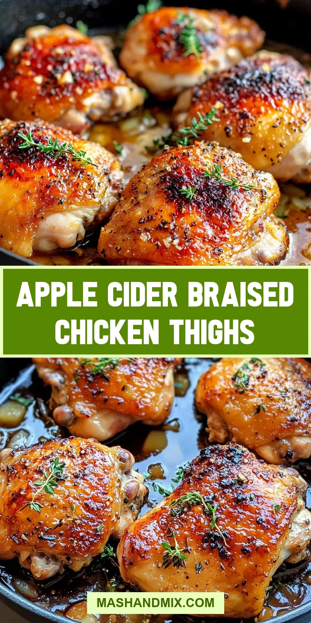 The Best Apple Cider Braised Chicken Thighs Ever