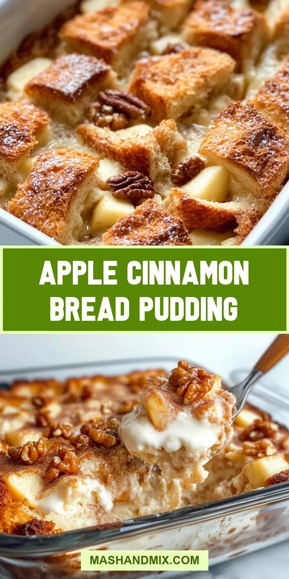 Easy Apple Cinnamon Bread Pudding Recipe