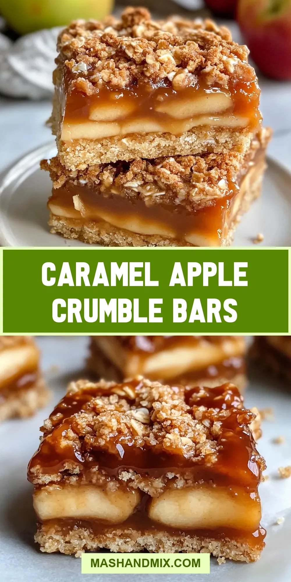 The Best Caramel Apple Crumble Bars Ever