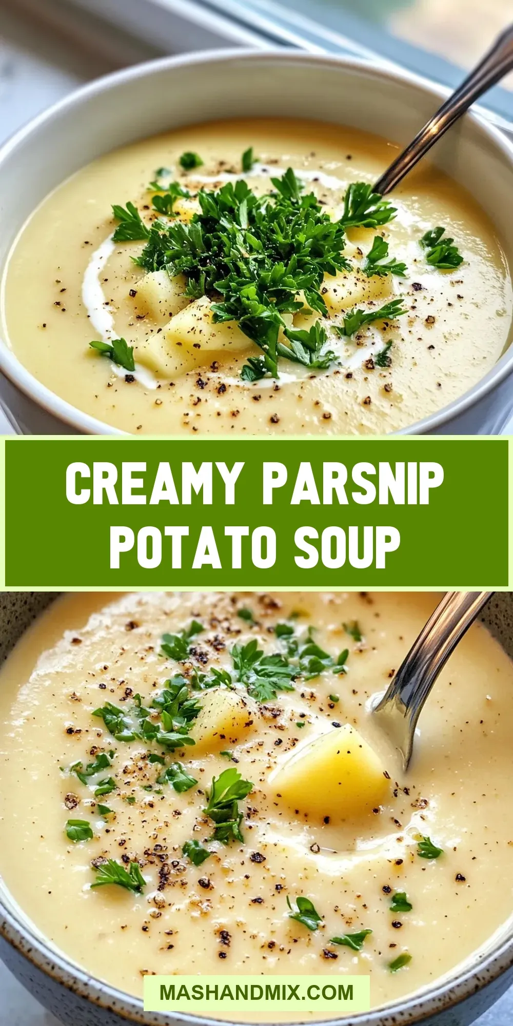 Easy Creamy Parsnip Potato Soup Recipe