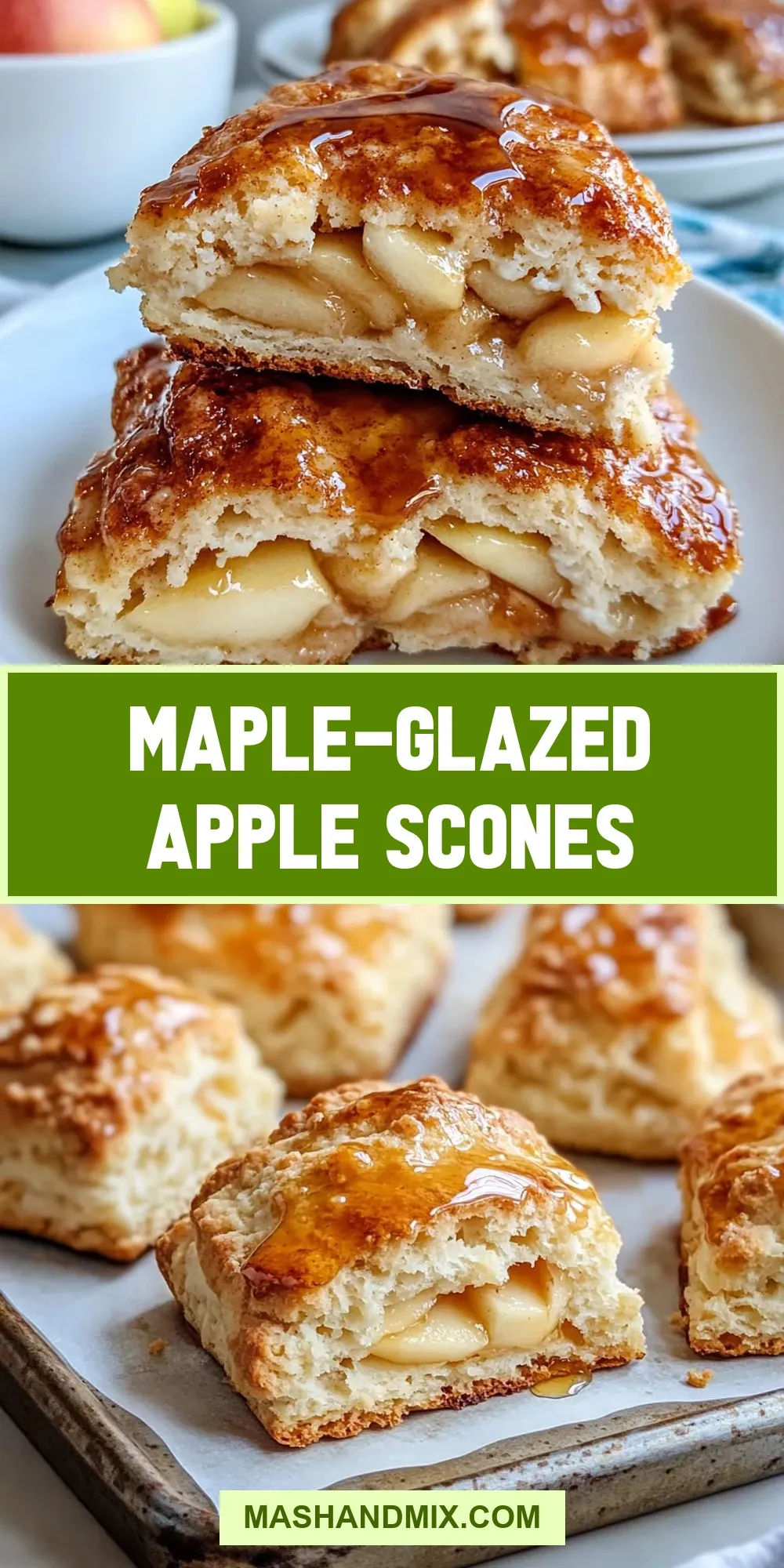 Maple-Glazed Apple Scones (Quick & Delicious)