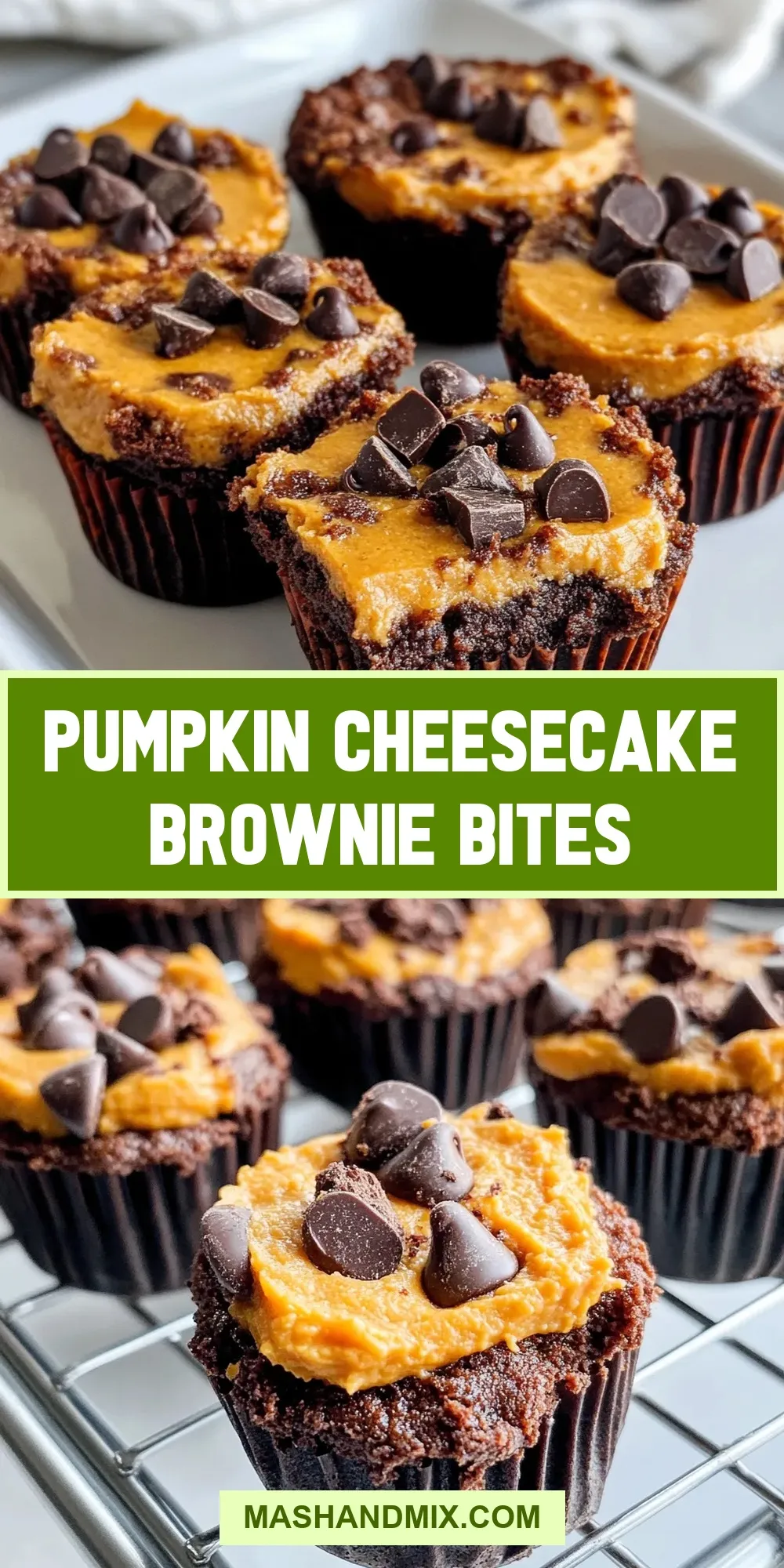 Easy Pumpkin Cheesecake Brownie Bites Recipe