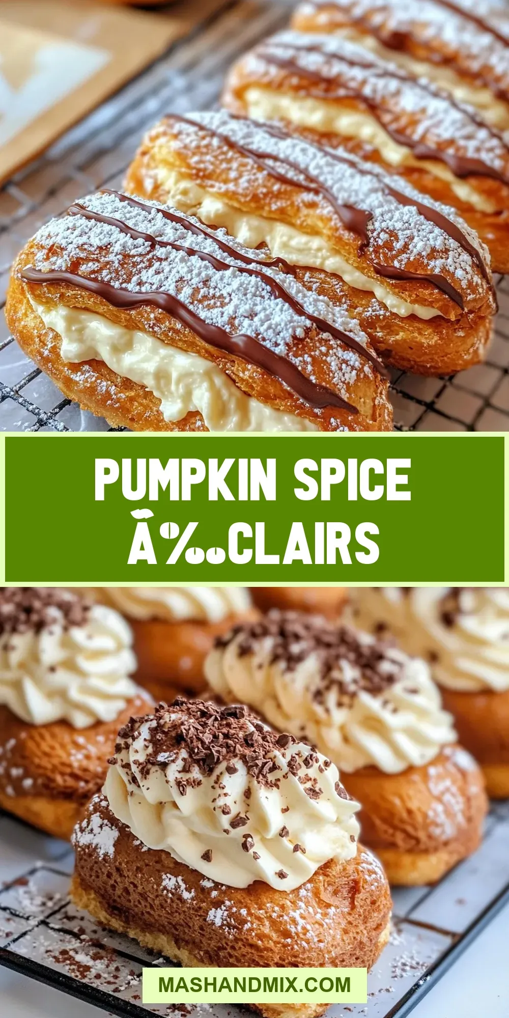 Quick Pumpkin Spice Ã‰Clairs