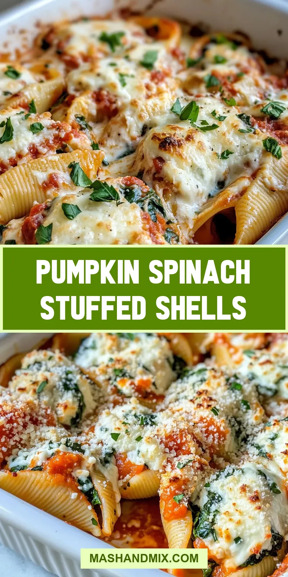 The Best Pumpkin Spinach Stuffed Shells Ever