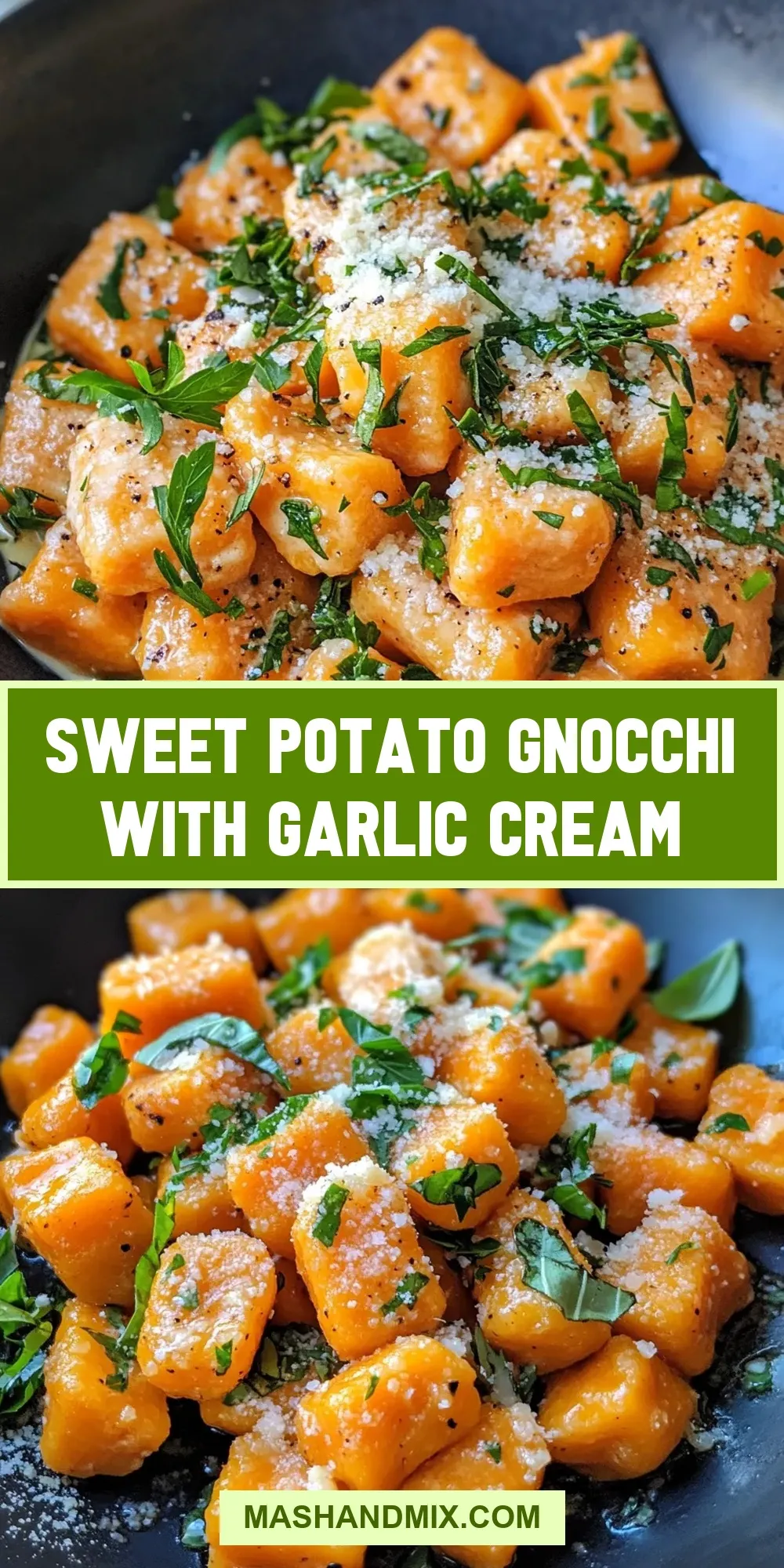 Sweet Potato Gnocchi With Garlic Cream (Flavorful & Delicious)