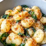 Homemade 15-Minute Garlic Butter Gnocchi & Spinach photo