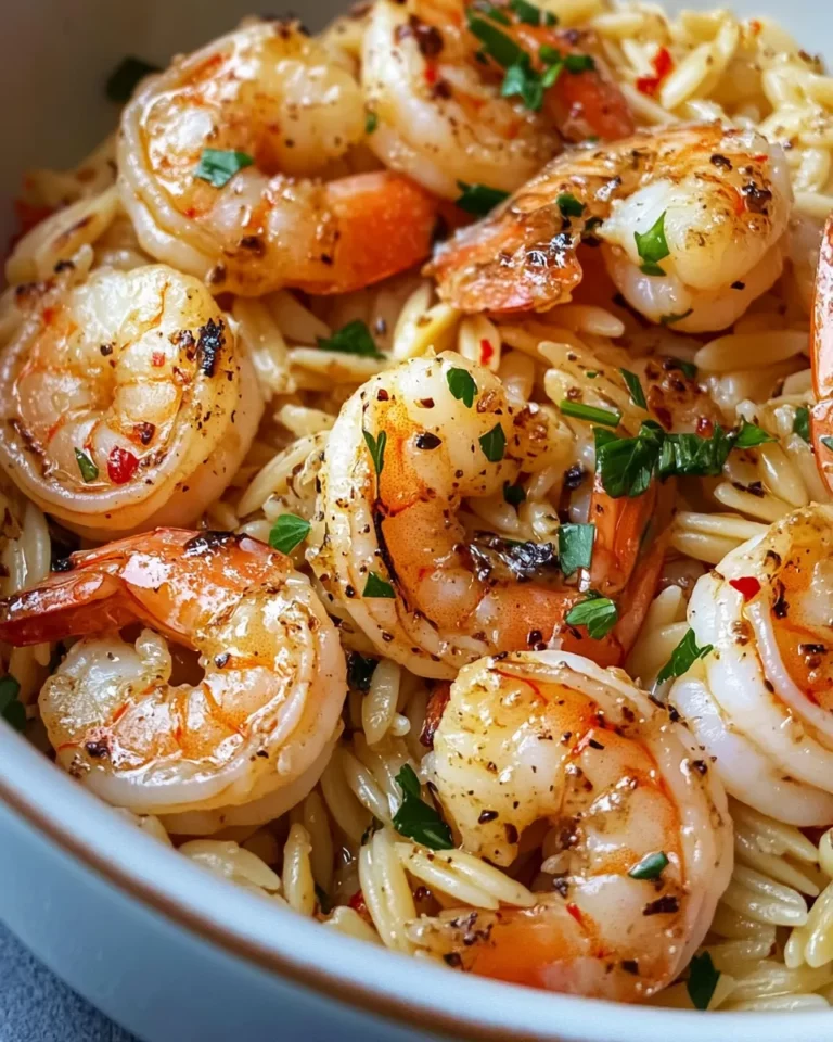 Homemade 15-Minute Garlic Butter Shrimp Orzo recipe photo