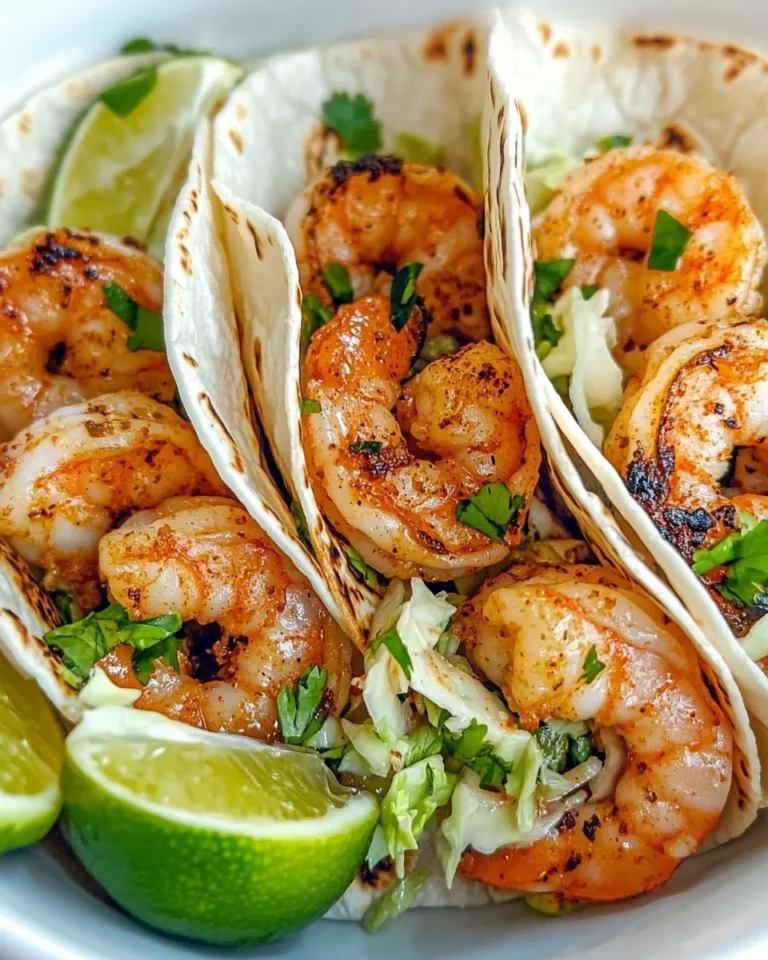 Easy 15-Minute Garlic Shrimp Tacos with Slaw photo