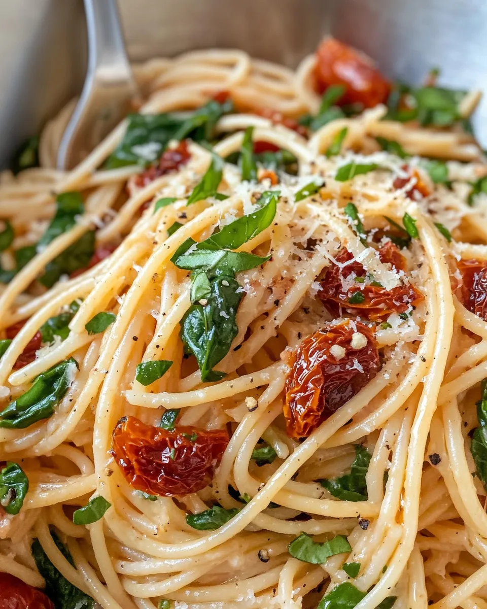 Delicious 20-Minute Tuscan Sun-Dried Tomato Pasta dish photo