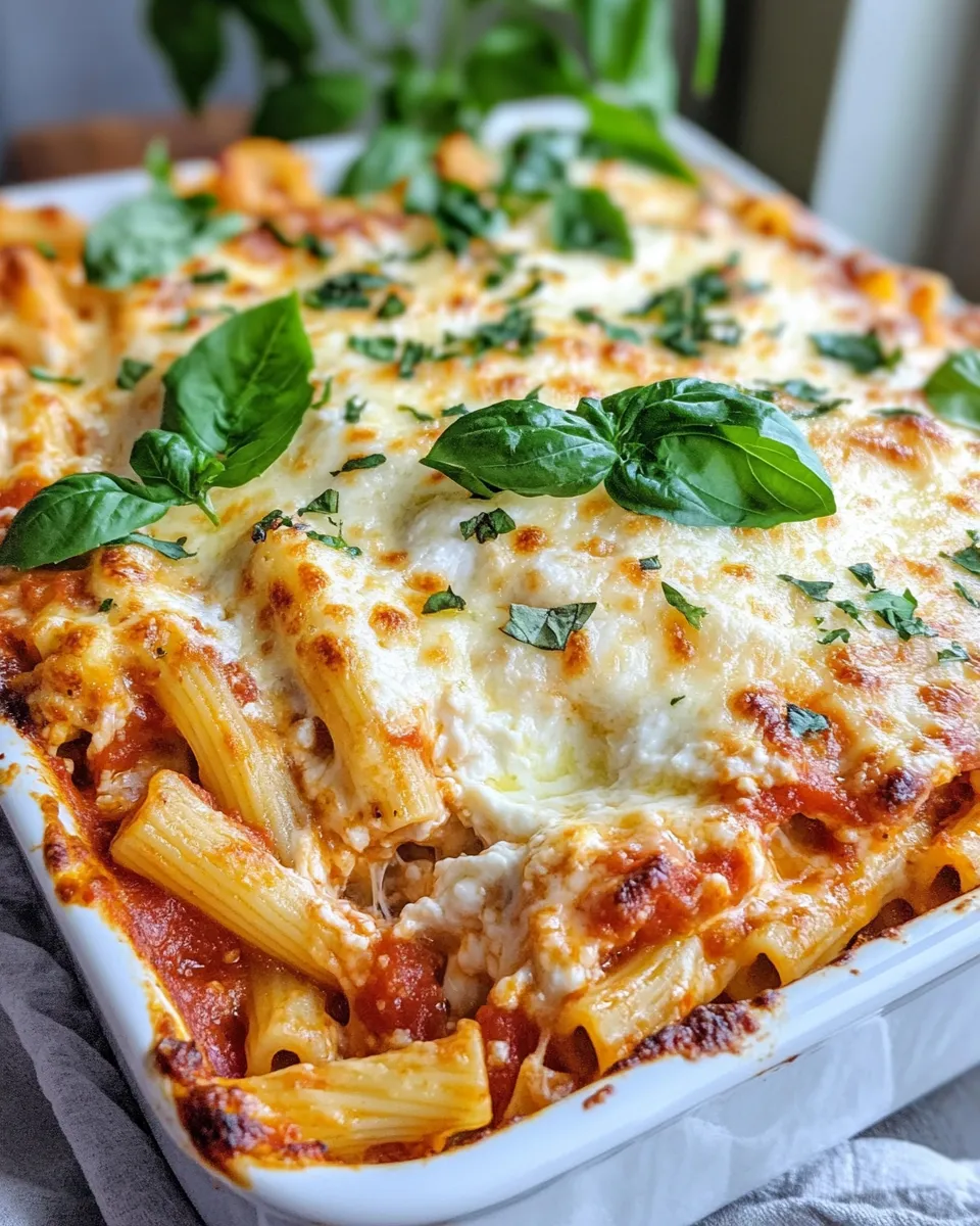 Homemade 30-Minute Baked Ziti with Ricotta Clouds recipe photo