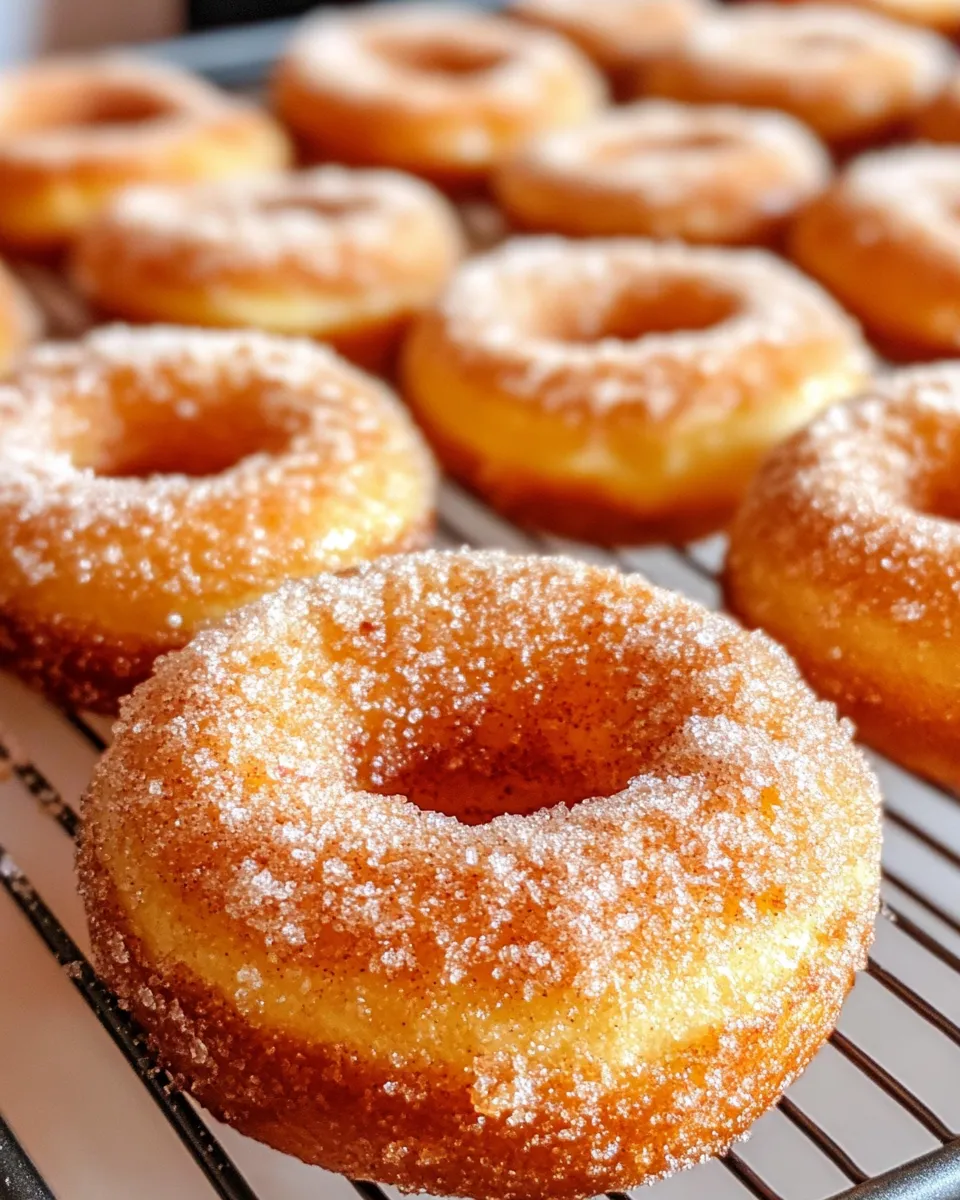 Easy Apple Cinnamon Baked Donuts (No Fry) food shot