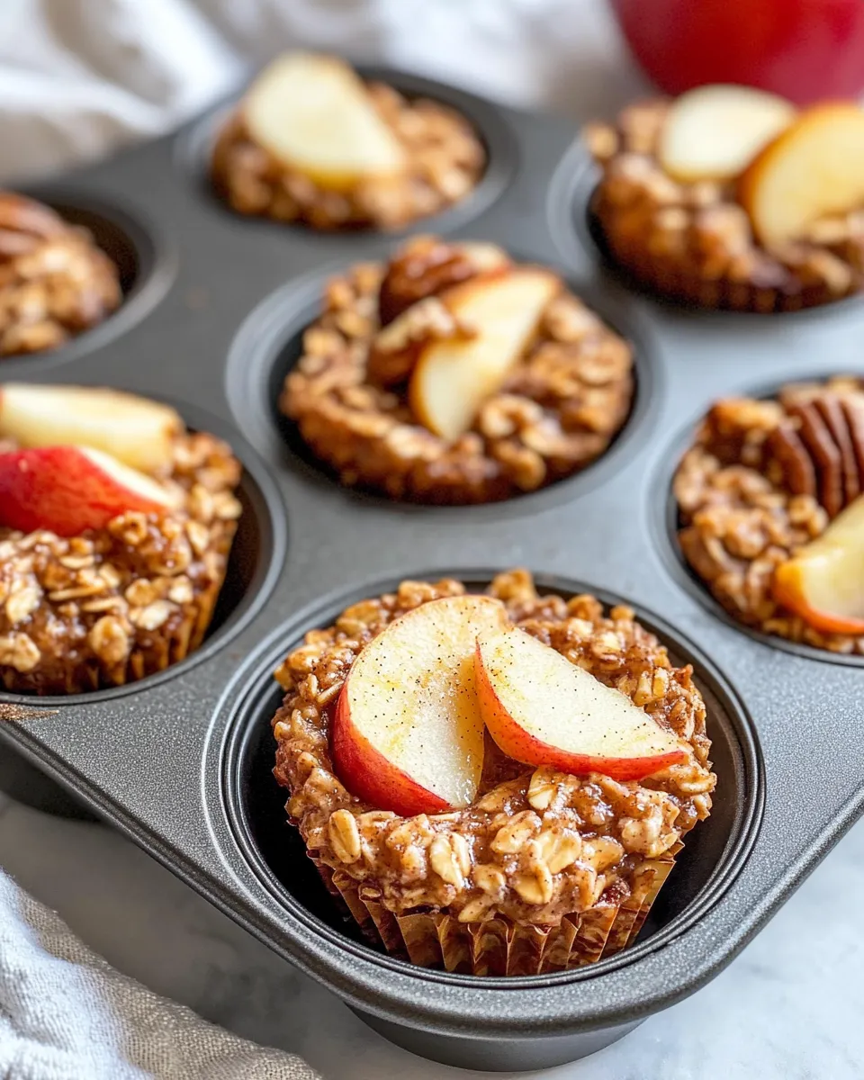 Classic Apple Cinnamon Baked Oatmeal Cups (Meal Prep) dish photo