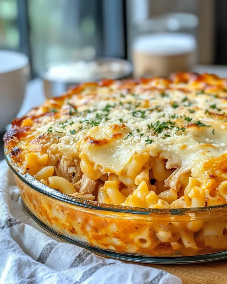 Homemade BBQ Chicken Macaroni Pie photo