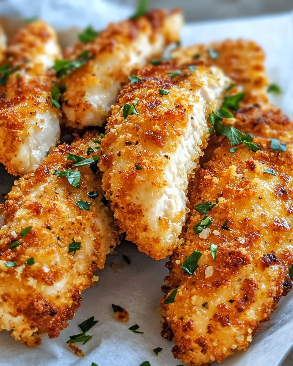 Classic Baked Garlic Parmesan Chicken Tenders dish photo