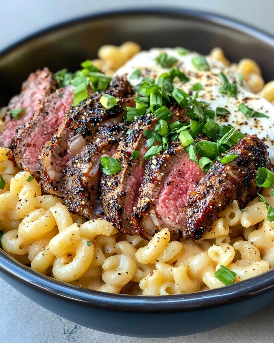 Homemade Blackened Steak Mac with Pepper Jack photo