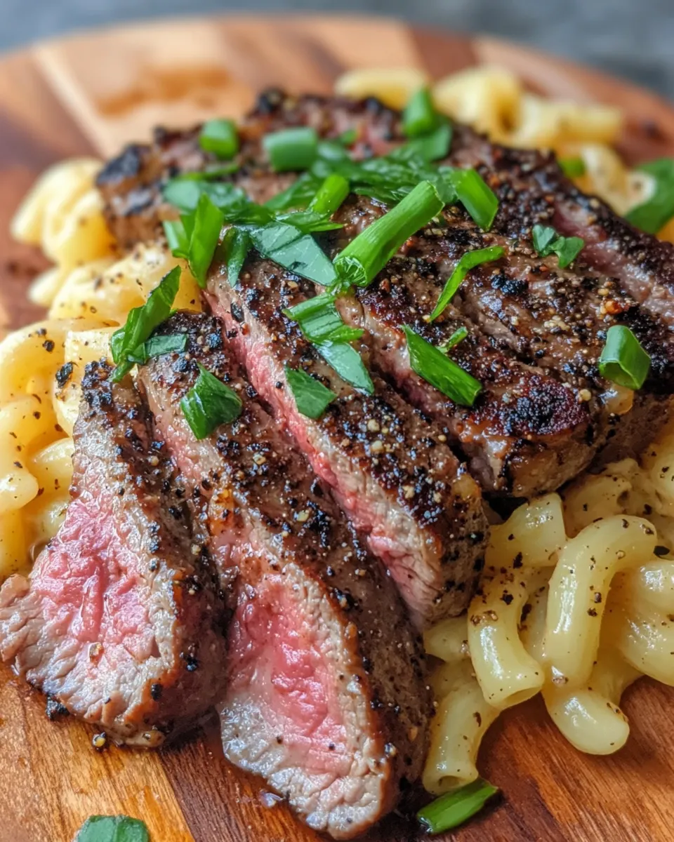 Easy Blackened Steak Mac with Pepper Jack recipe photo