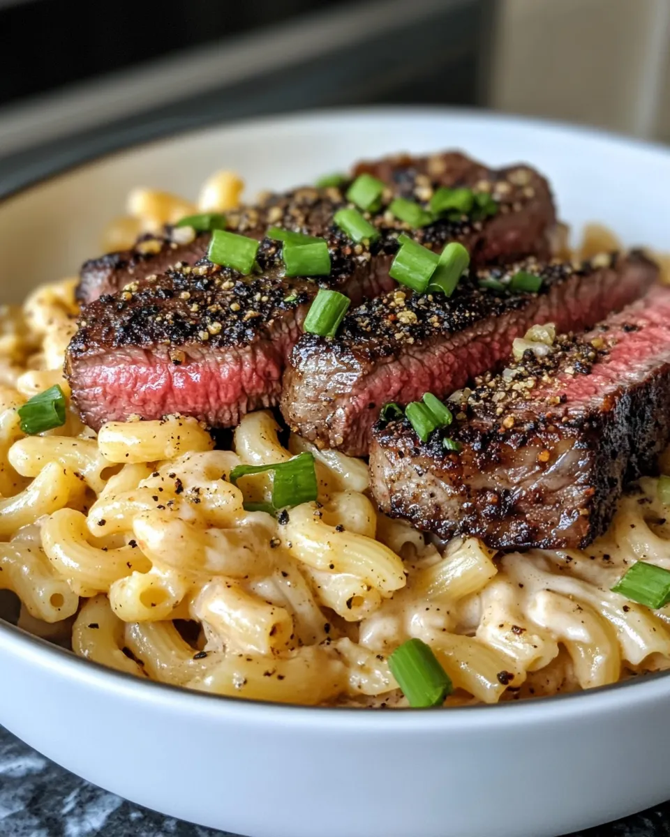 Delicious Blackened Steak Mac with Pepper Jack dish photo