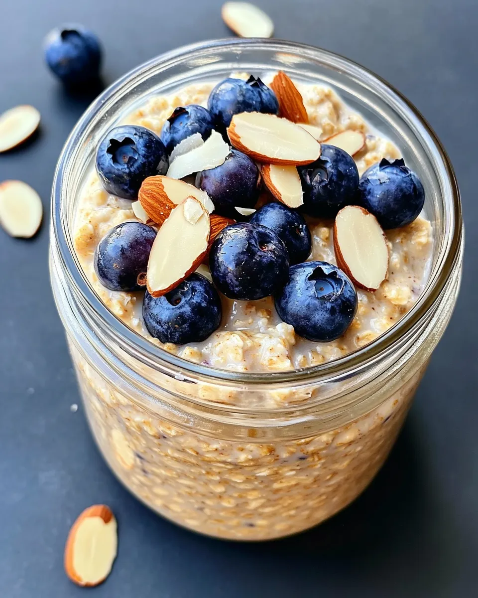 Easy Blueberry Almond Overnight Oats recipe photo