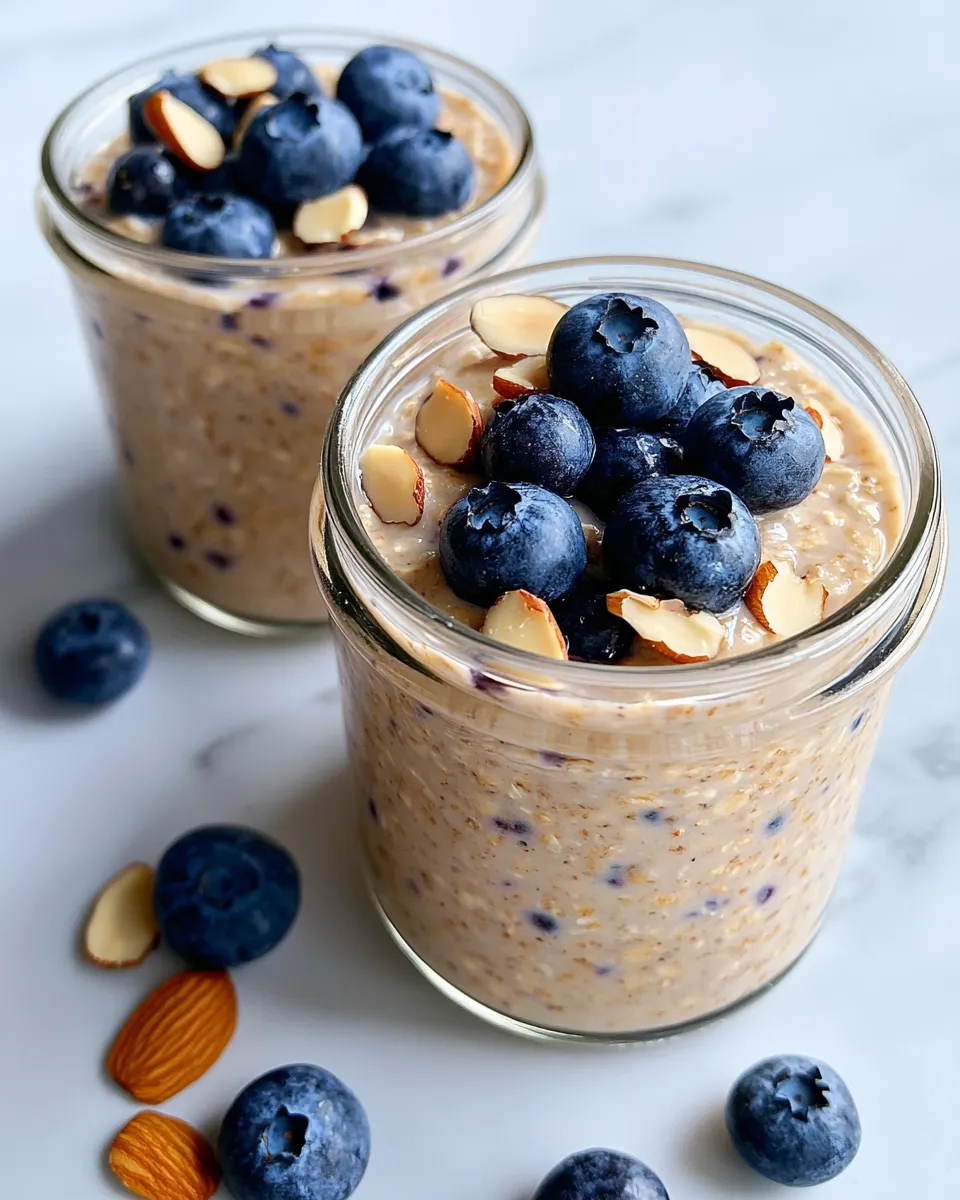 Delicious Blueberry Almond Overnight Oats dish photo