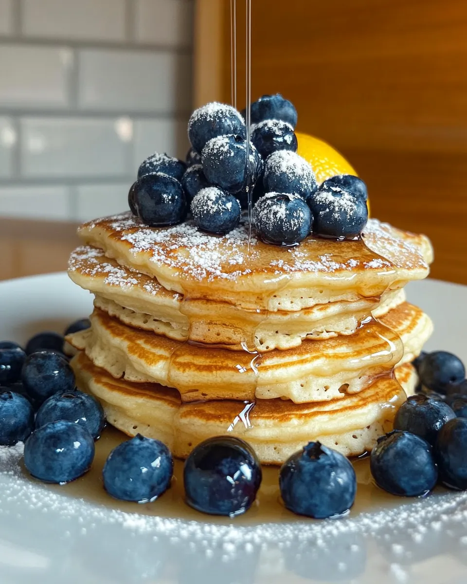 Delicious Blueberry Lemon Greek Yogurt Pancakes picture