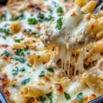 Homemade Buffalo Chicken Alfredo Baked Ziti recipe photo