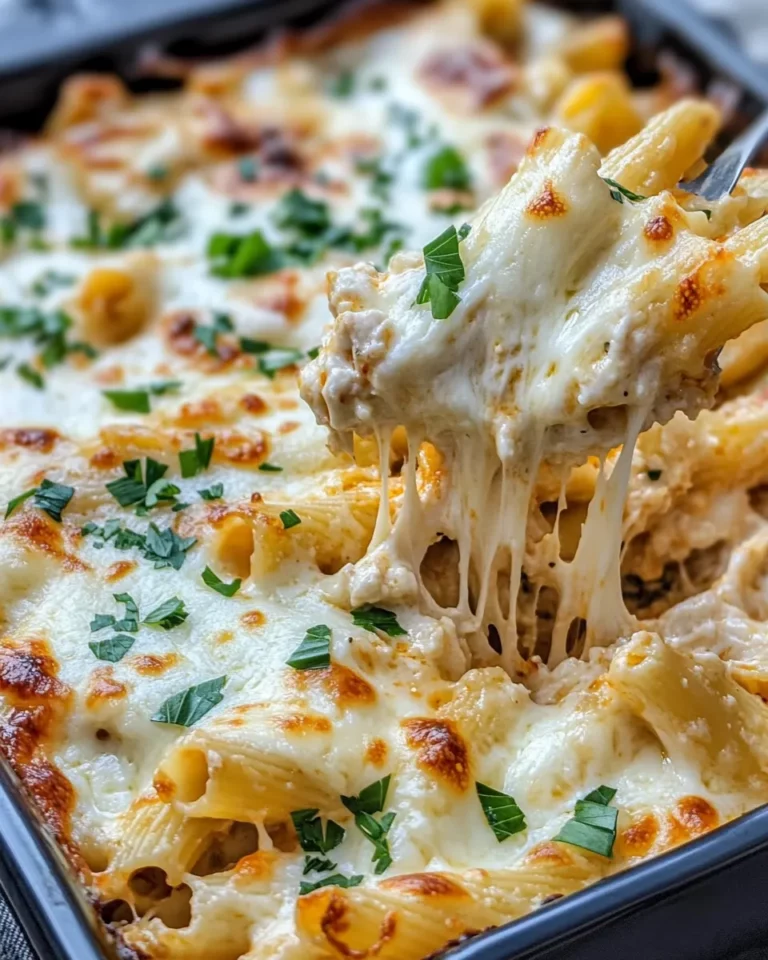 Homemade Buffalo Chicken Alfredo Baked Ziti recipe photo
