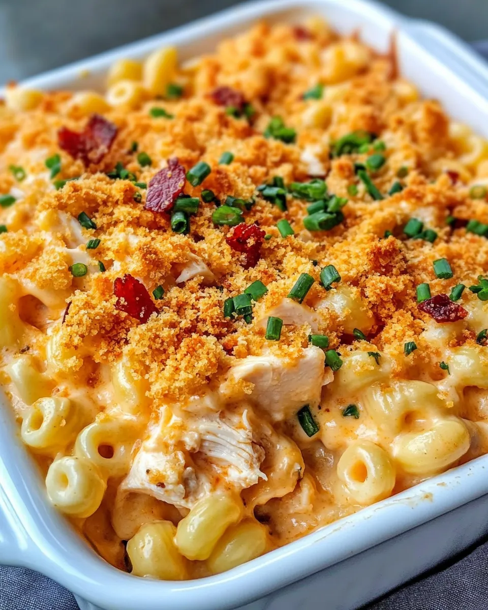 Classic Buffalo Chicken Mac and Cheese Crunch Bake image