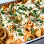 Homemade Buffalo Chicken Stuffed Shells Alfredo recipe photo