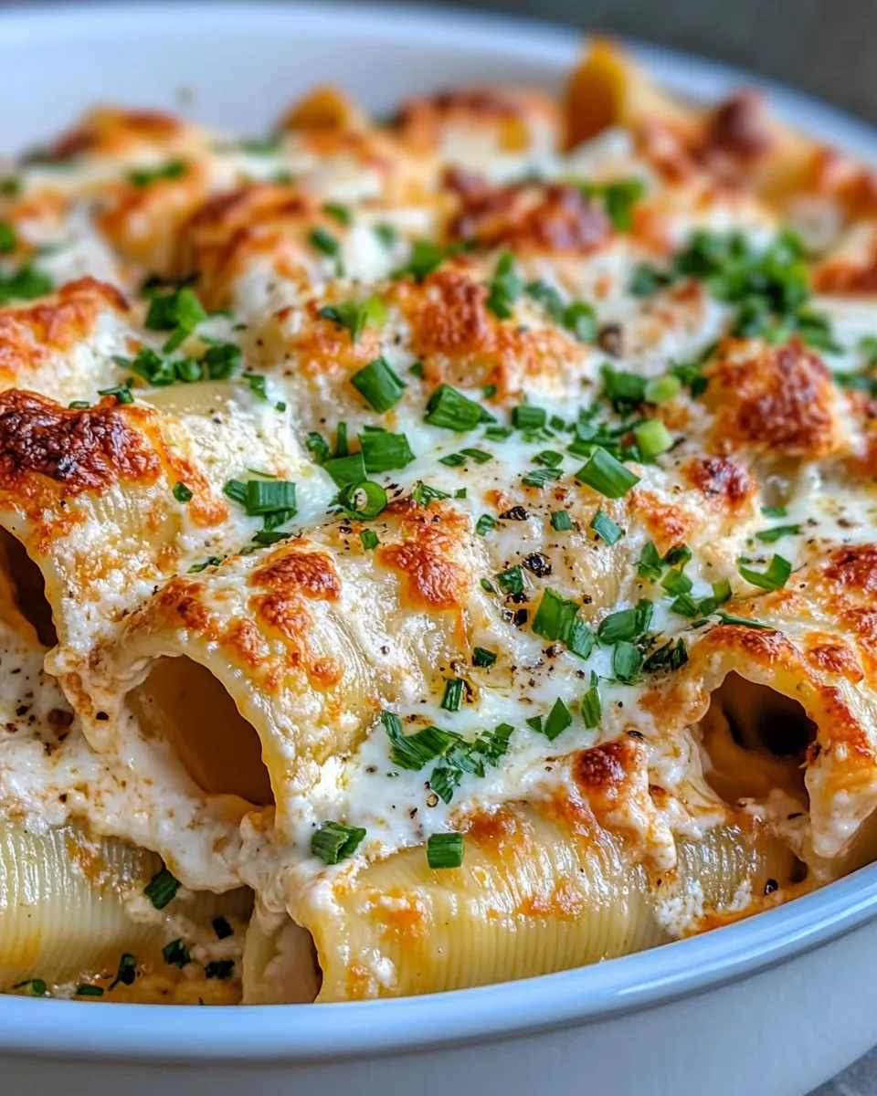 Delicious Buffalo Chicken Stuffed Shells Alfredo picture